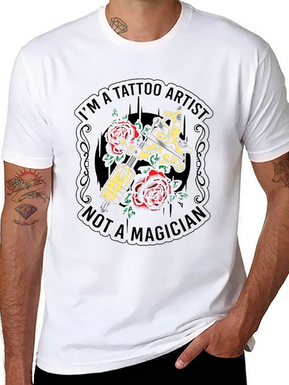 Camiseta Negra Soy Artista del Tatuaje No Mago