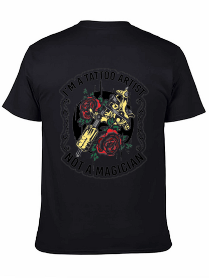 Camiseta Negra Soy Artista del Tatuaje No Mago