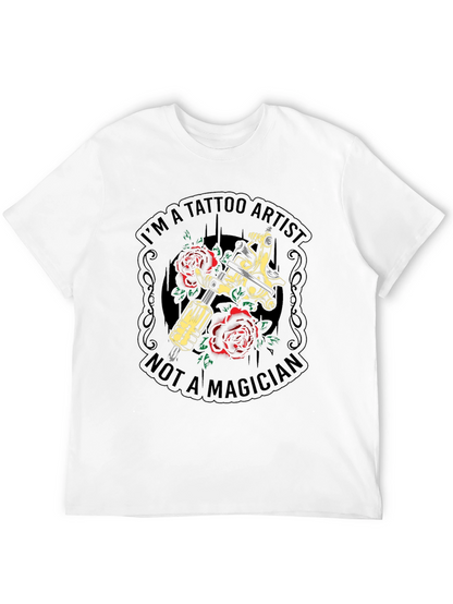 Camiseta Negra Soy Artista del Tatuaje No Mago