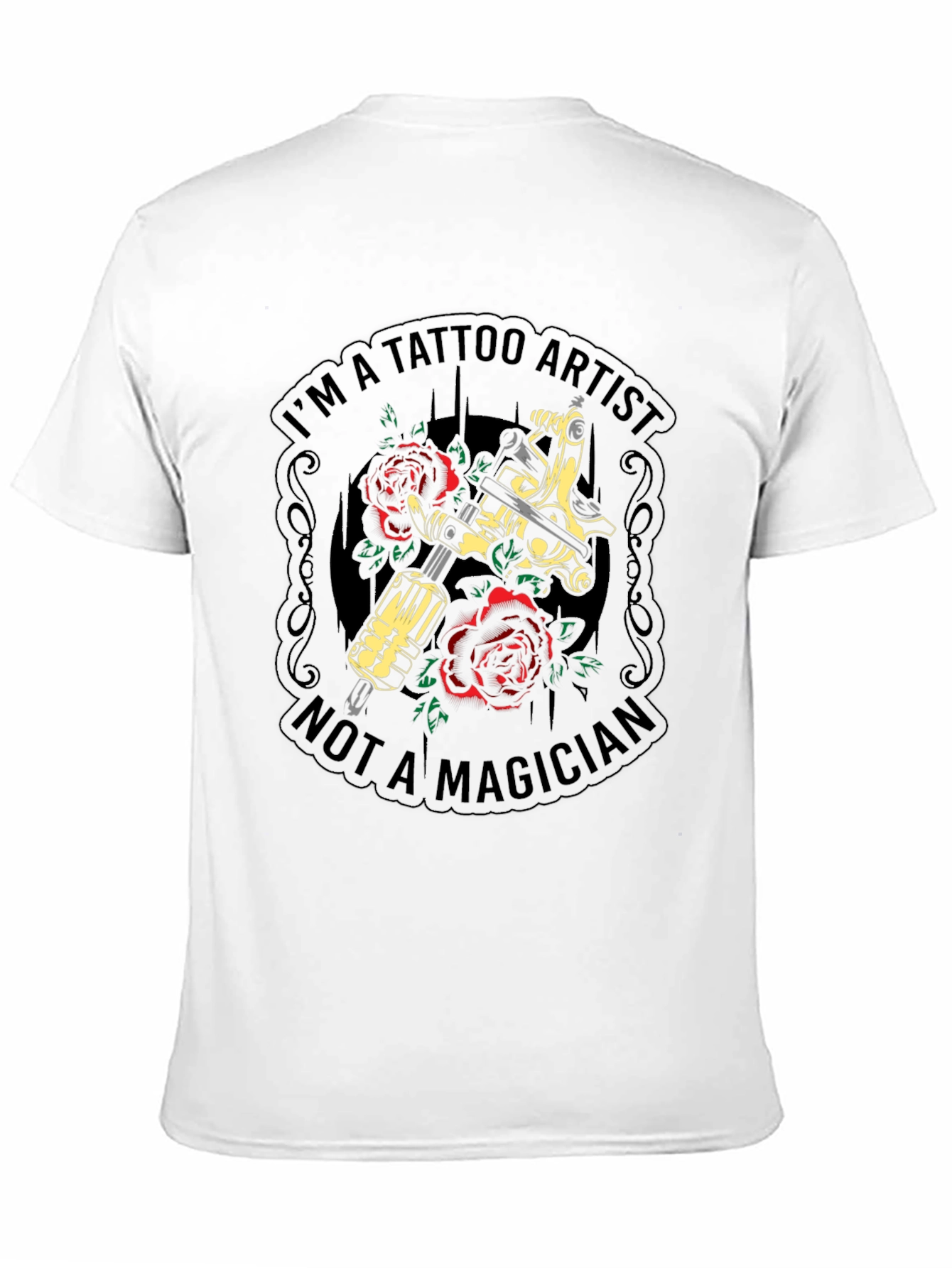 Camiseta Negra Soy Artista del Tatuaje No Mago