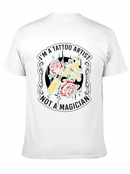 Camiseta Negra Soy Artista del Tatuaje No Mago