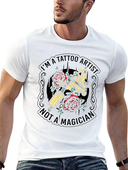 Camiseta Negra Soy Artista del Tatuaje No Mago