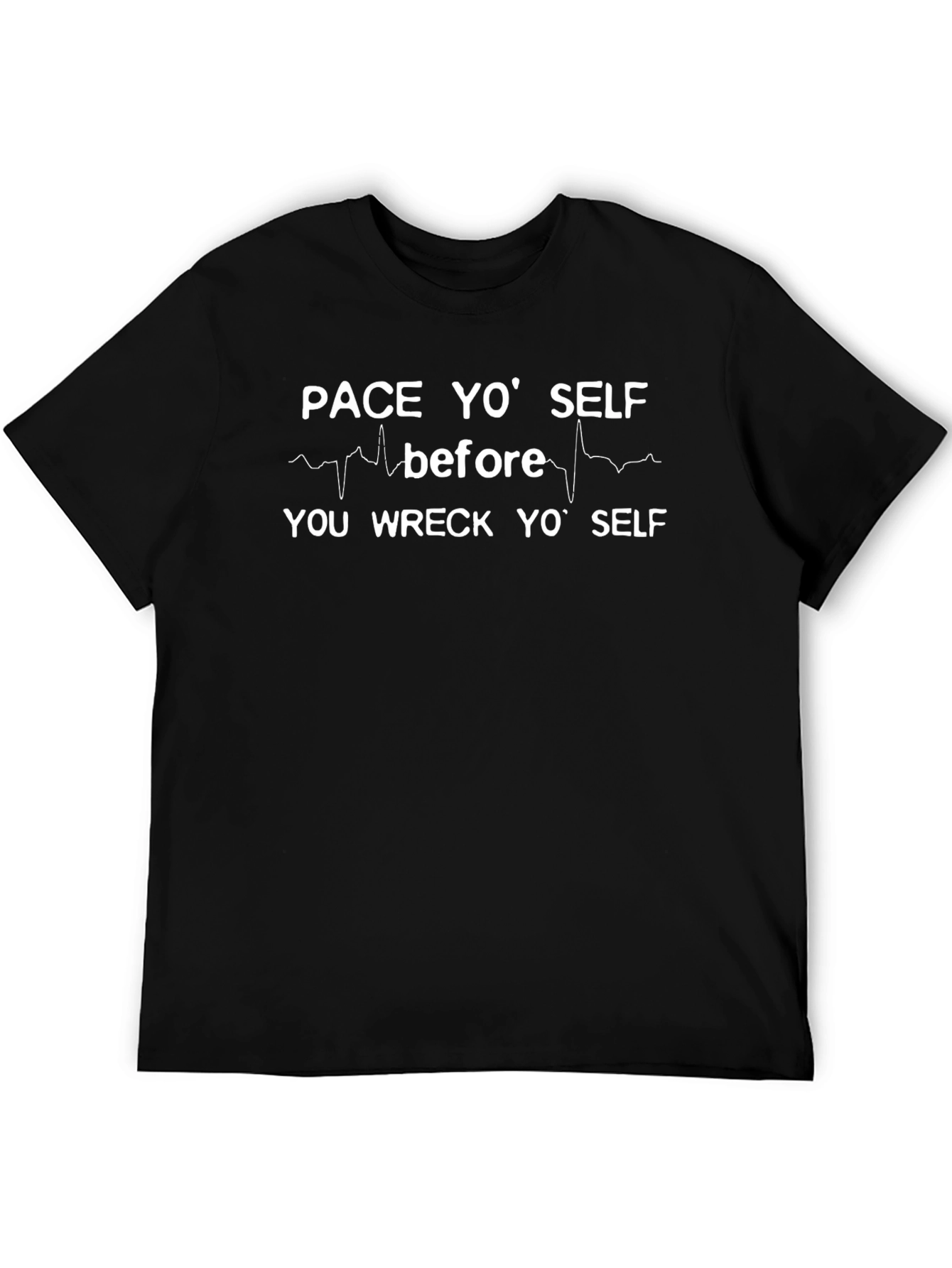 Camiseta Negra: Pace Yo Self