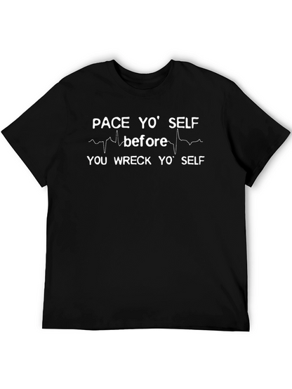 Camiseta Negra: Pace Yo Self