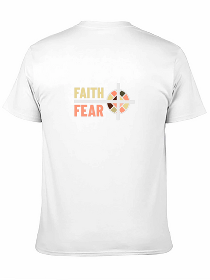 Camiseta Negra con Diseño Fe y Miedo