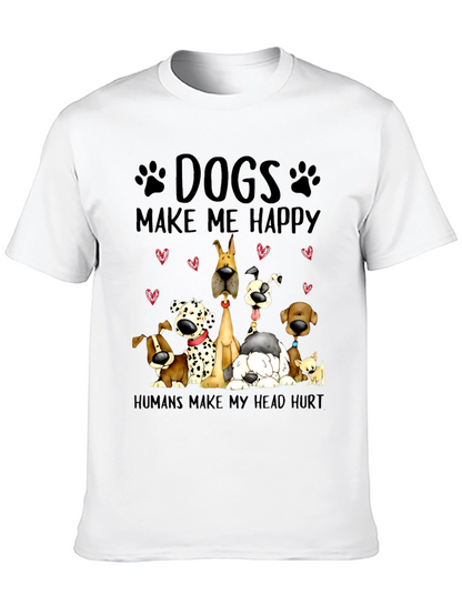 Camiseta Negra con Diseño de Perros