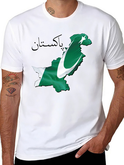 Camiseta Negra con Diseño de Pakistán