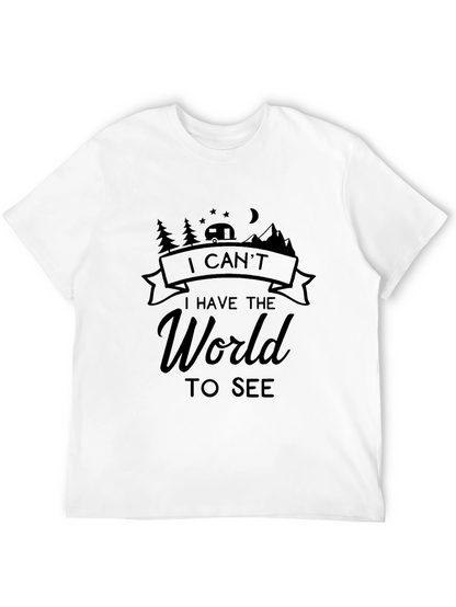 Camiseta Negra con Diseño de Viaje