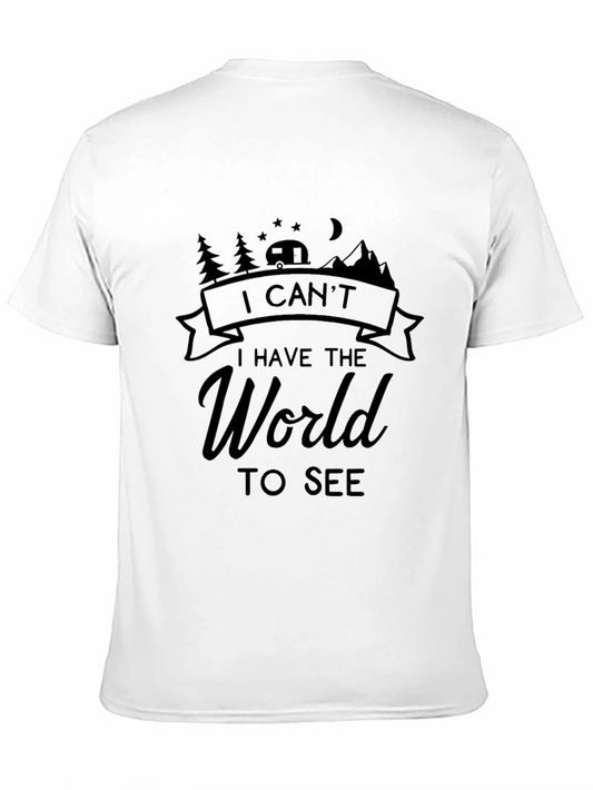 Camiseta Negra con Diseño de Viaje