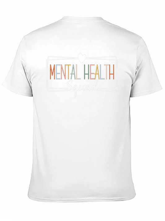 Camiseta Negra Mental Health Squad para Apoyo Mental