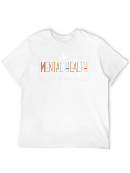 Camiseta Negra Mental Health Squad para Apoyo Mental