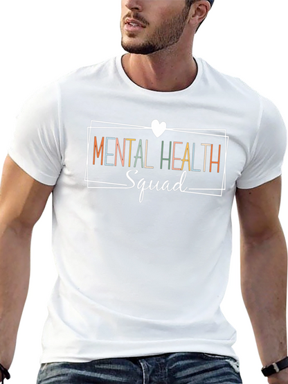 Camiseta Negra Mental Health Squad para Apoyo Mental