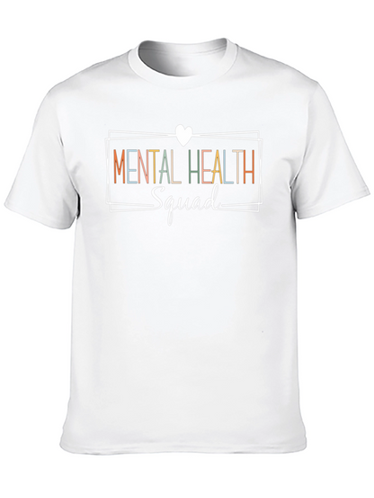 Camiseta Negra Mental Health Squad para Apoyo Mental
