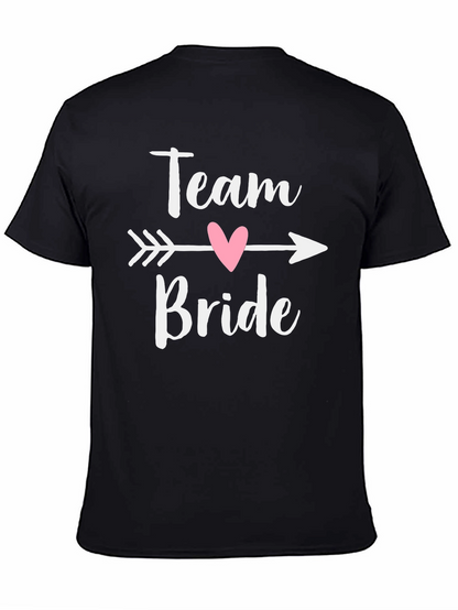 Camiseta Negra Team Bride con Corazón
