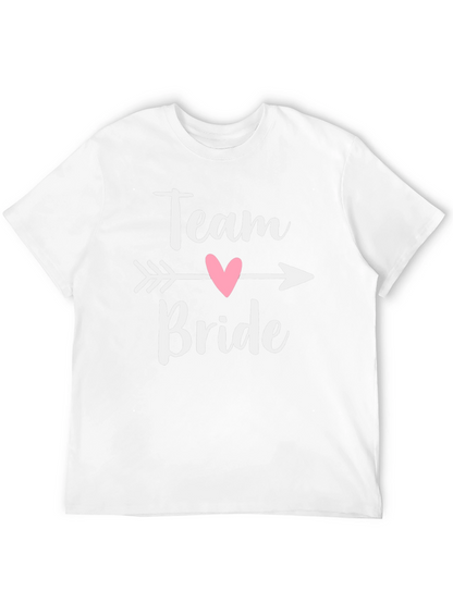 Camiseta Negra Team Bride con Corazón