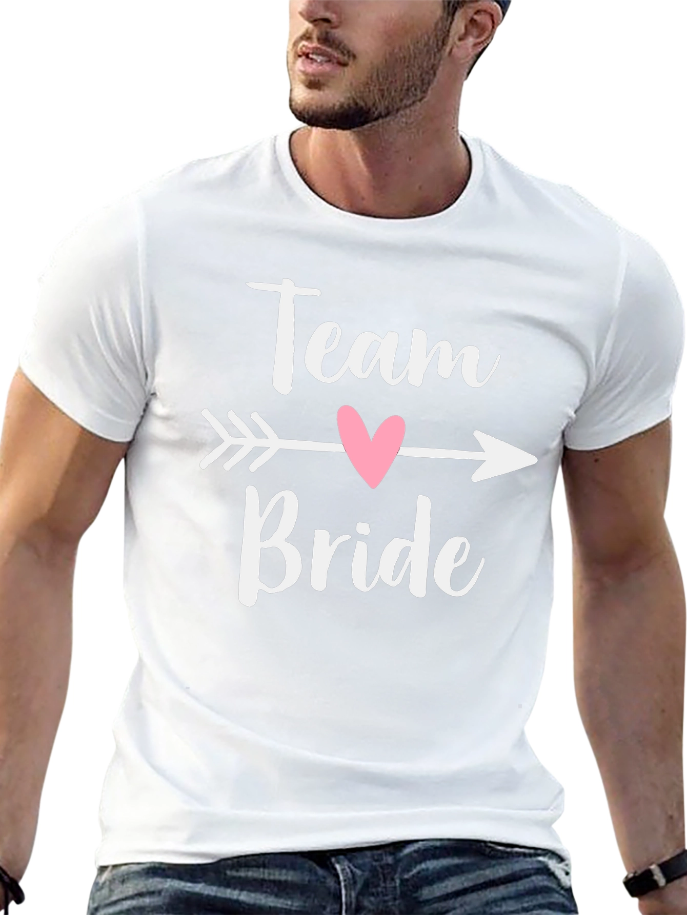 Camiseta Negra Team Bride con Corazón