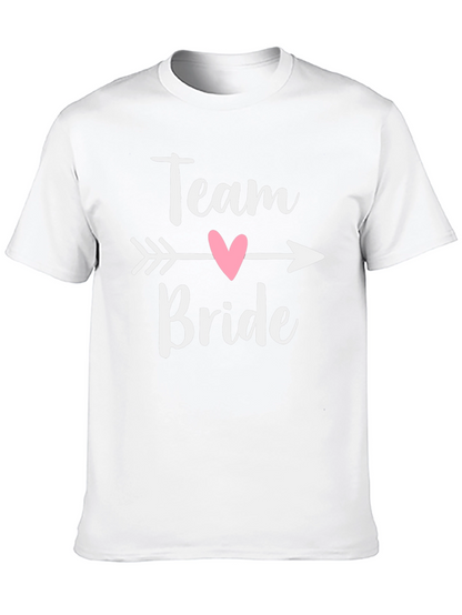 Camiseta Negra Team Bride con Corazón