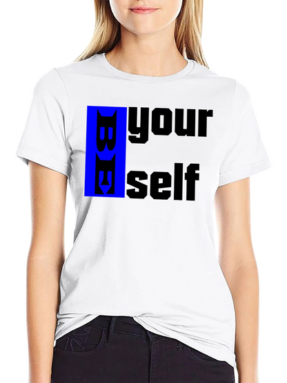 Camiseta Negra Sé Tú Mismo con Diseño Gráfico