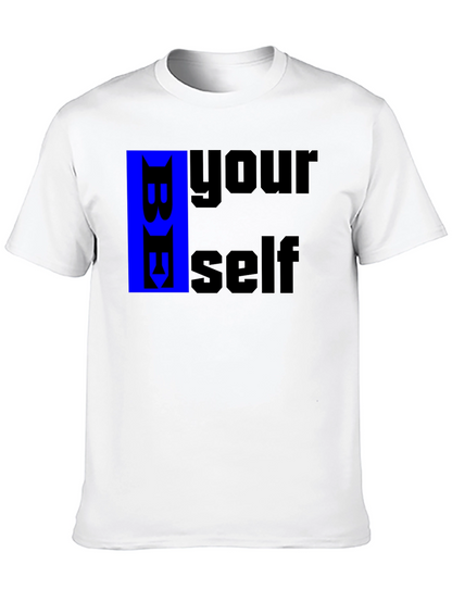 Camiseta Negra Sé Tú Mismo con Diseño Gráfico