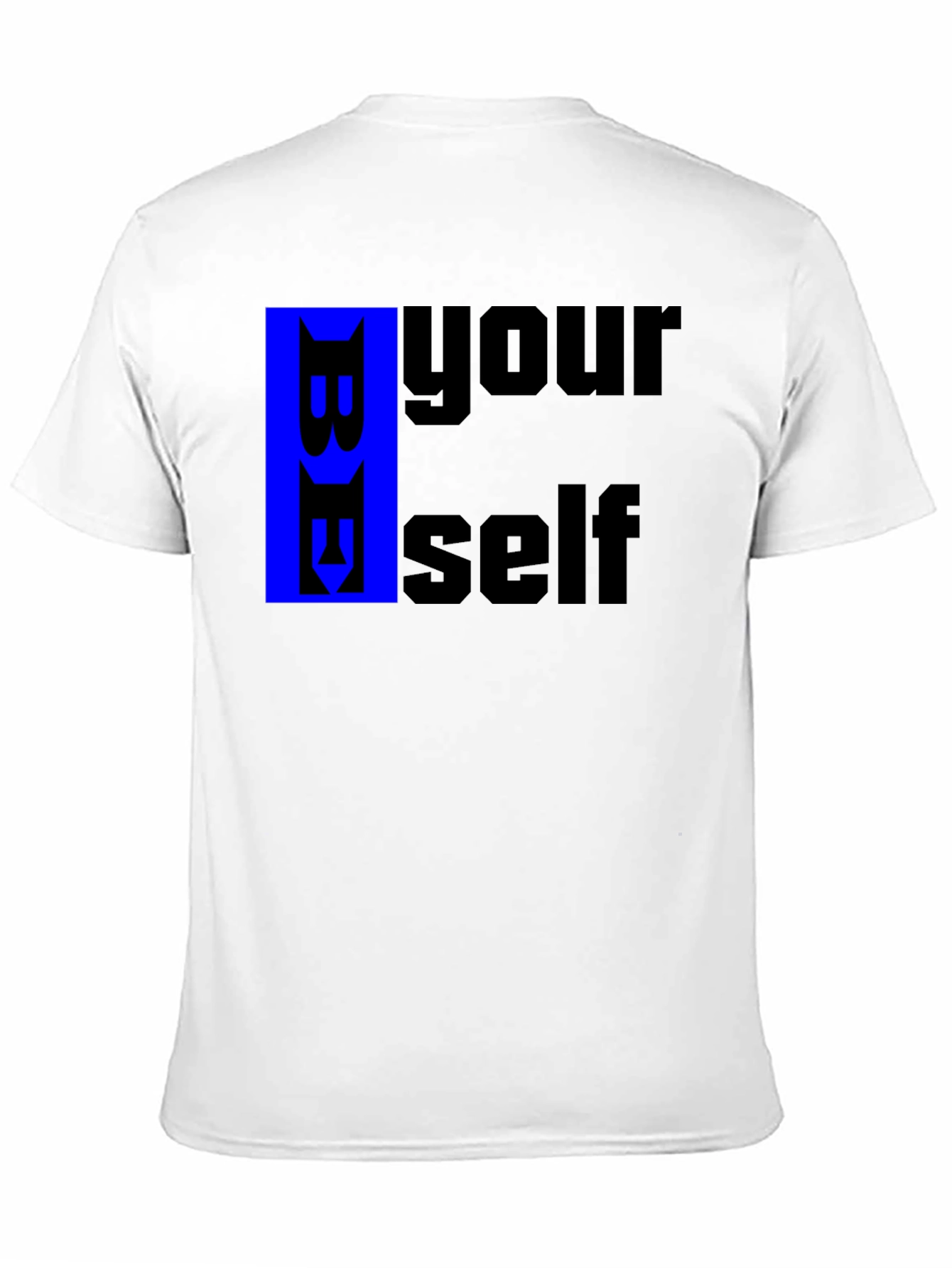 Camiseta Negra Sé Tú Mismo con Diseño Gráfico