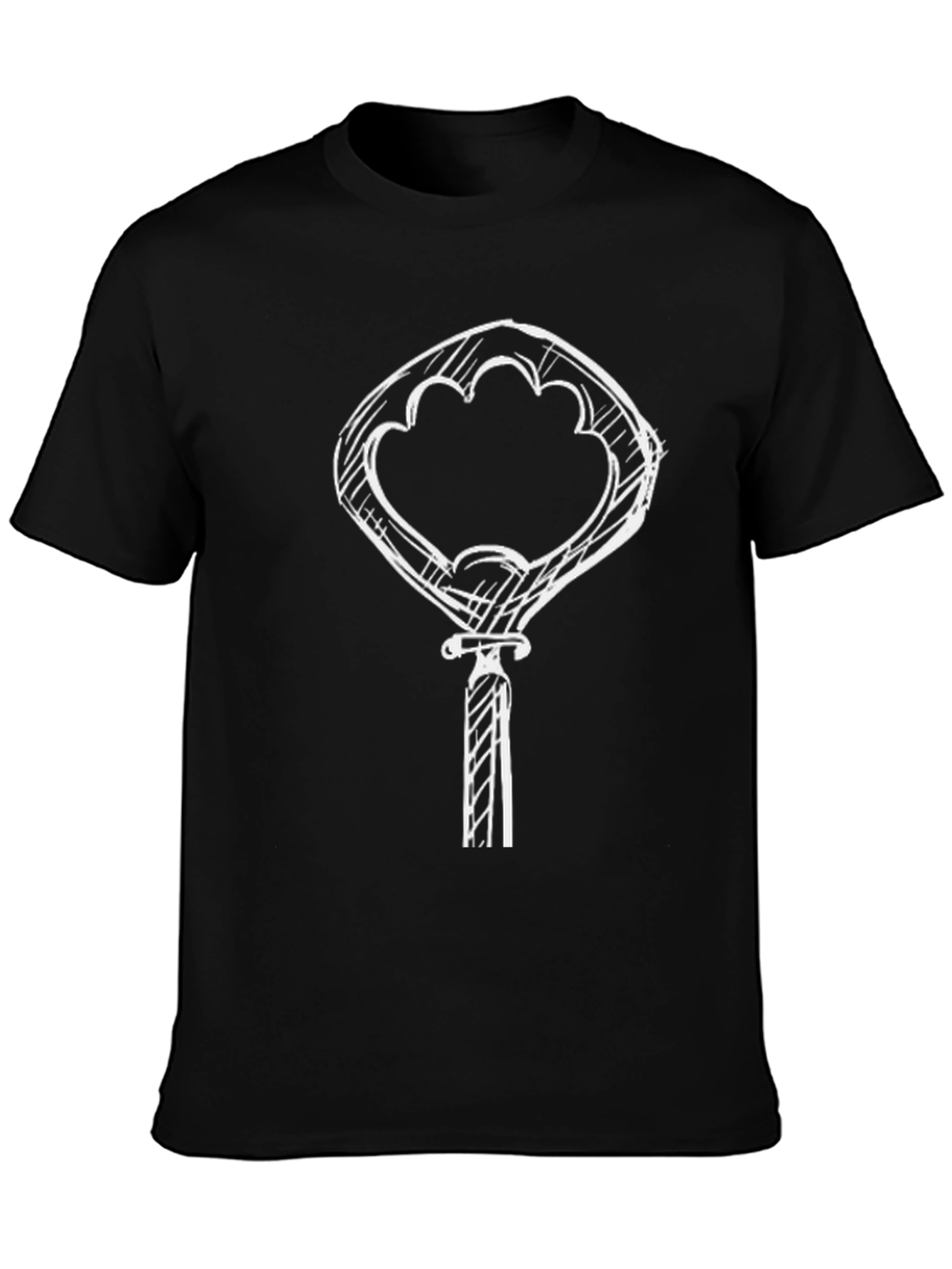 Camiseta Negra con Diseño de Llave Antigua
