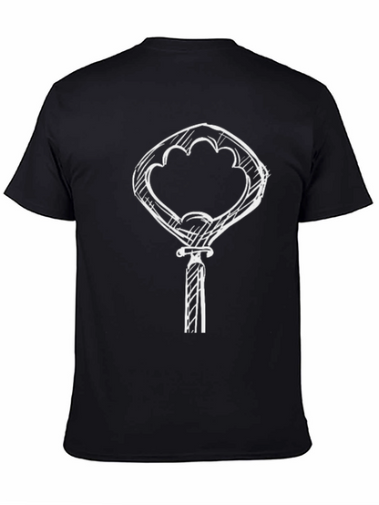 Camiseta Negra con Diseño de Llave Antigua