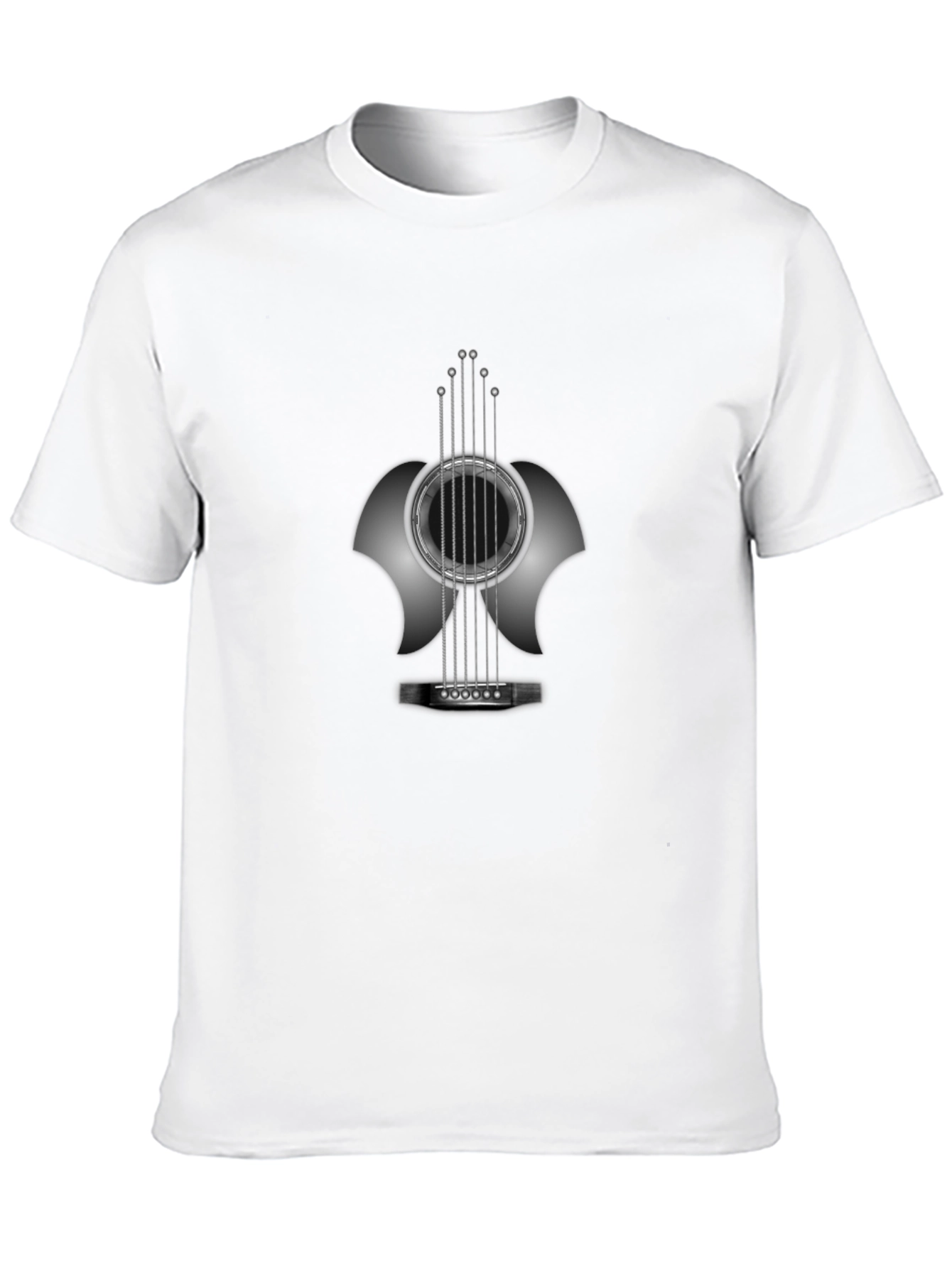 Camiseta Negra Guitarra Abstracta Hombre