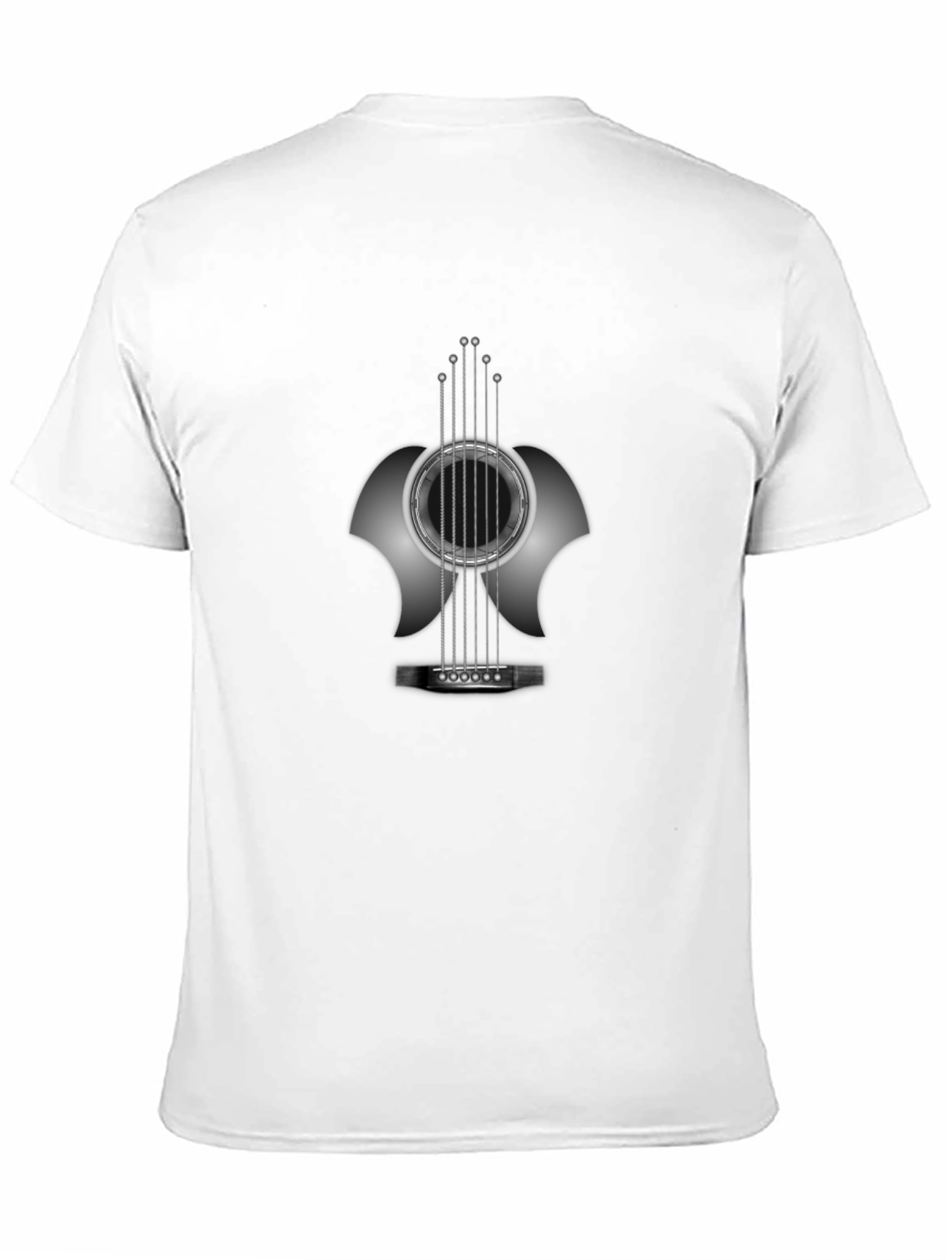 Camiseta Negra Guitarra Abstracta Hombre