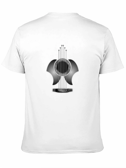 Camiseta Negra Guitarra Abstracta Hombre