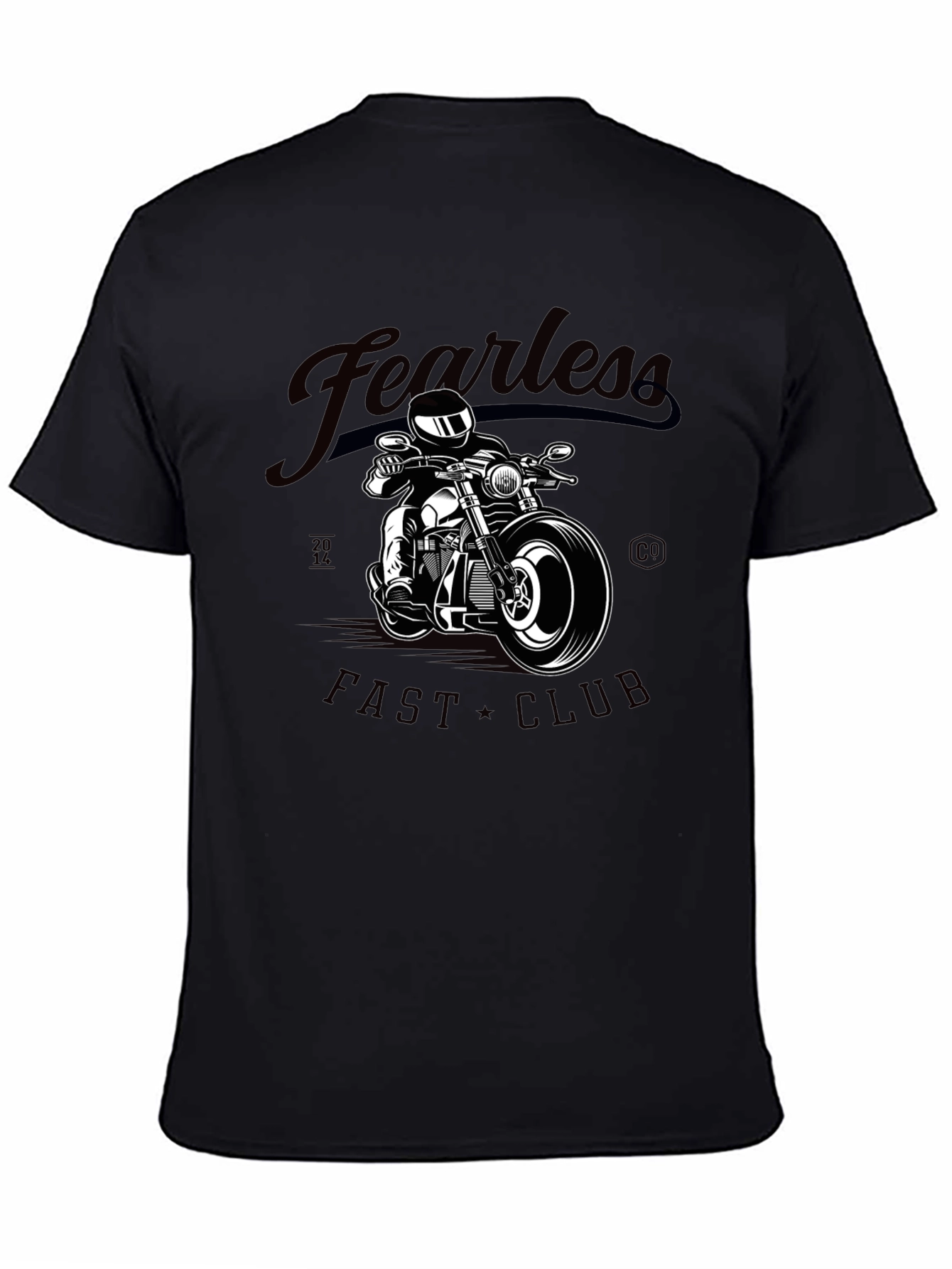 Camiseta Negra Fearless Fast Club para Hombre