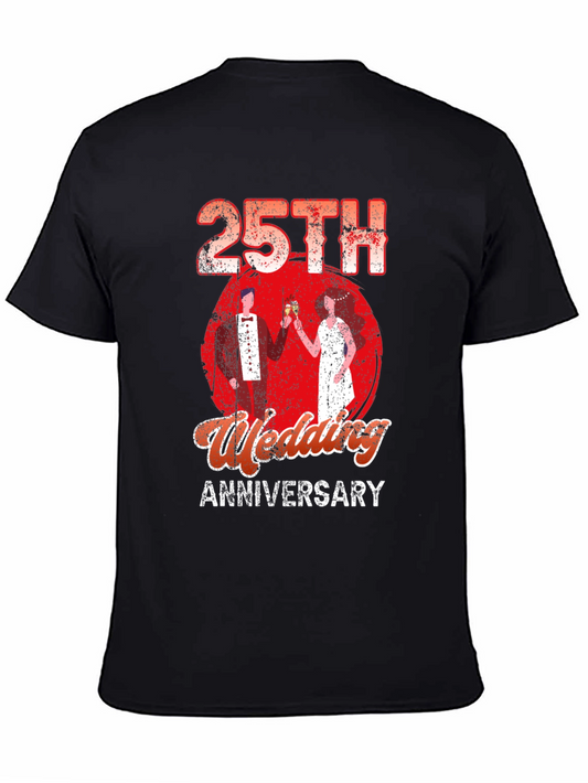 Camiseta Negra 25 Aniversario de Boda