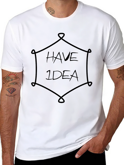 Camiseta Negra Hombre: Diseño Have 1dea Original