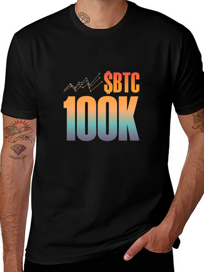 Camiseta Negra Bitcoin 100K Inversión