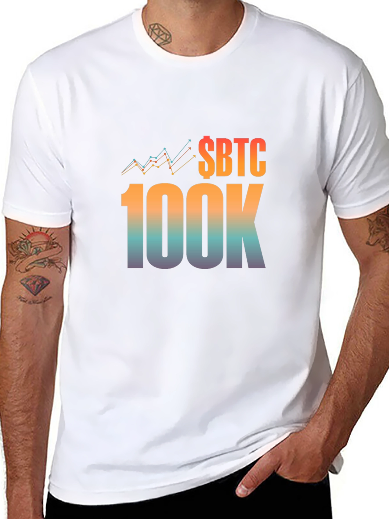 Camiseta Negra Bitcoin 100K Inversión
