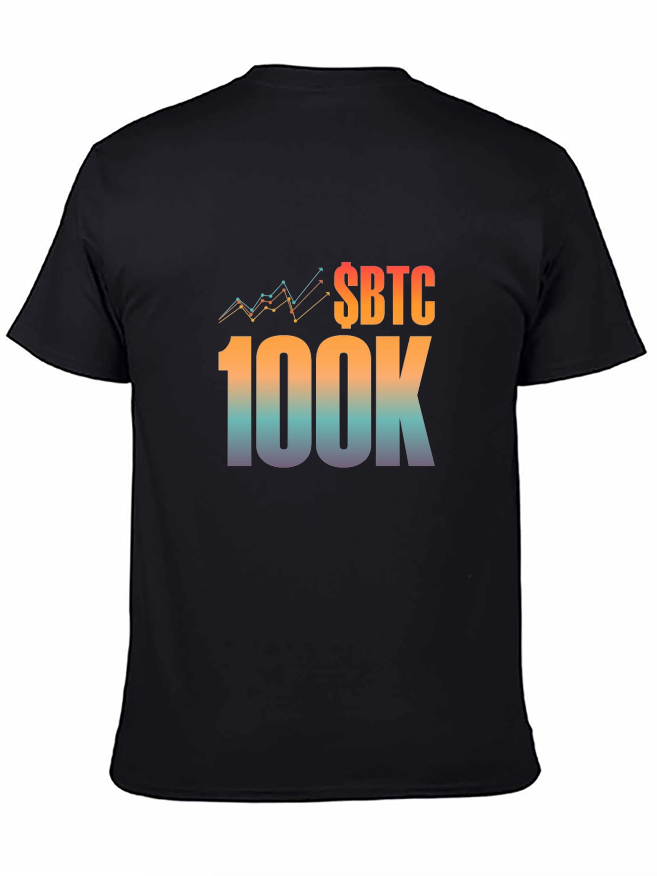 Camiseta Negra Bitcoin 100K Inversión