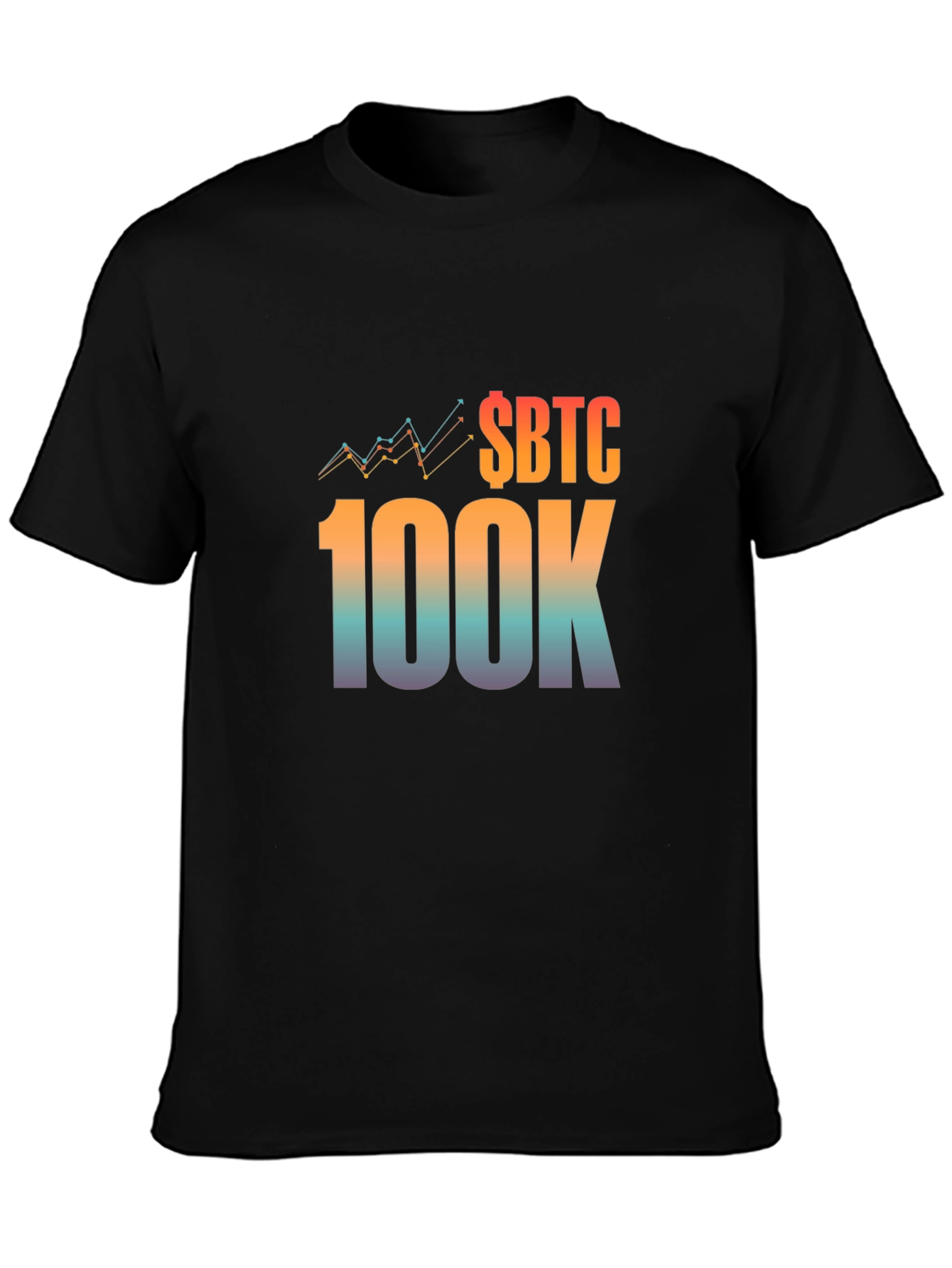 Camiseta Negra Bitcoin 100K Inversión