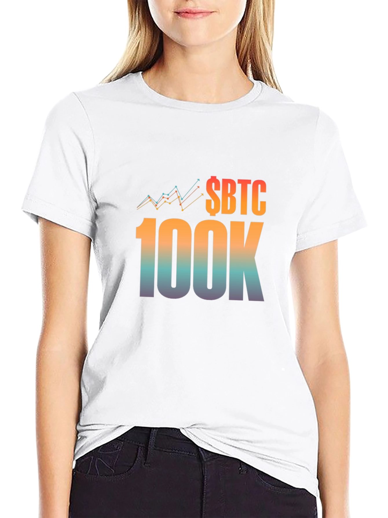 Camiseta Negra Bitcoin 100K Inversión