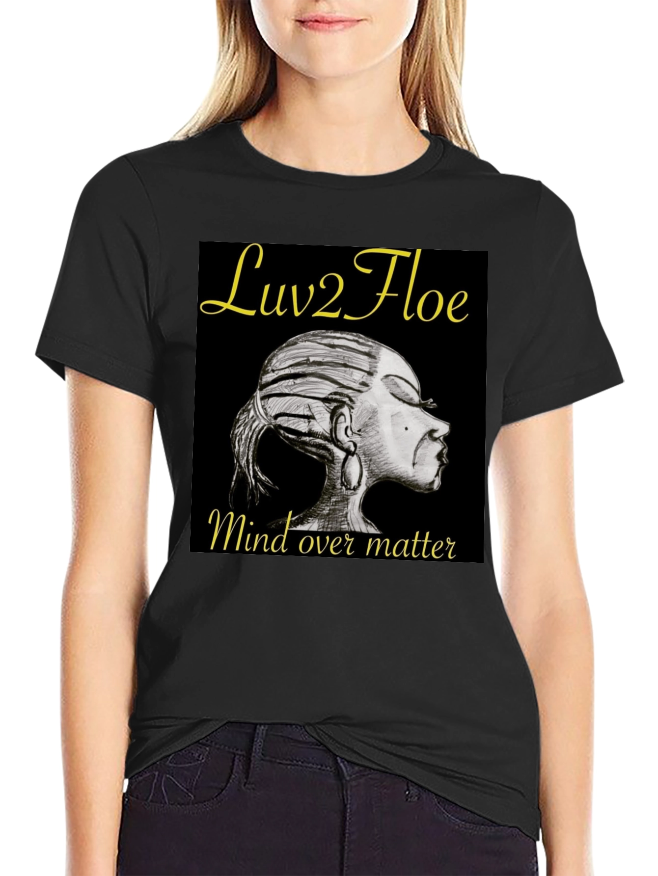 Camiseta Negra Luv2Floe: Mind Over Matter