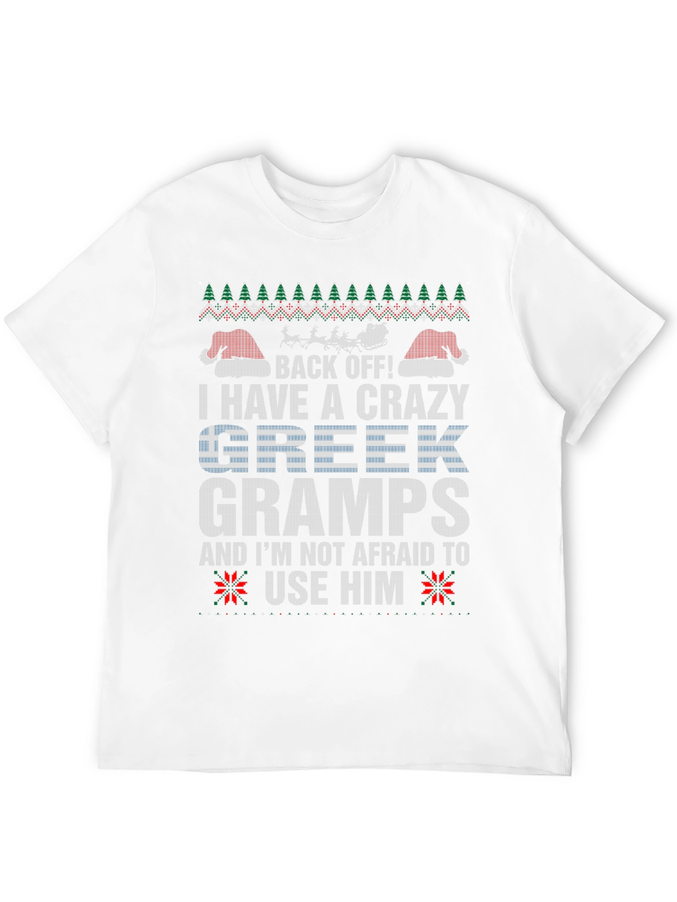 Camiseta Abuelo Griego Loco Navideña