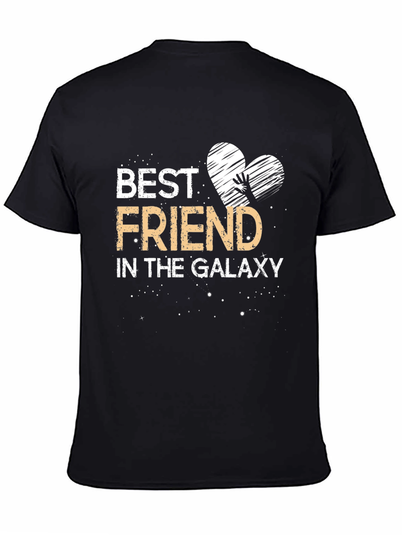 Camiseta Negra: Mejor Amigo en la Galaxia
