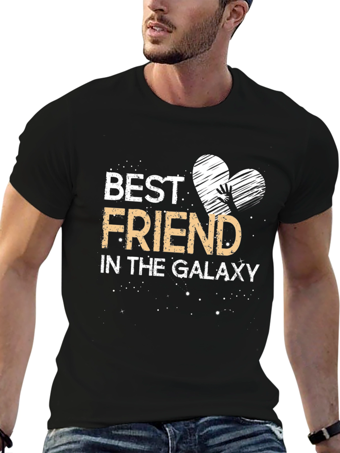 Camiseta Negra: Mejor Amigo en la Galaxia