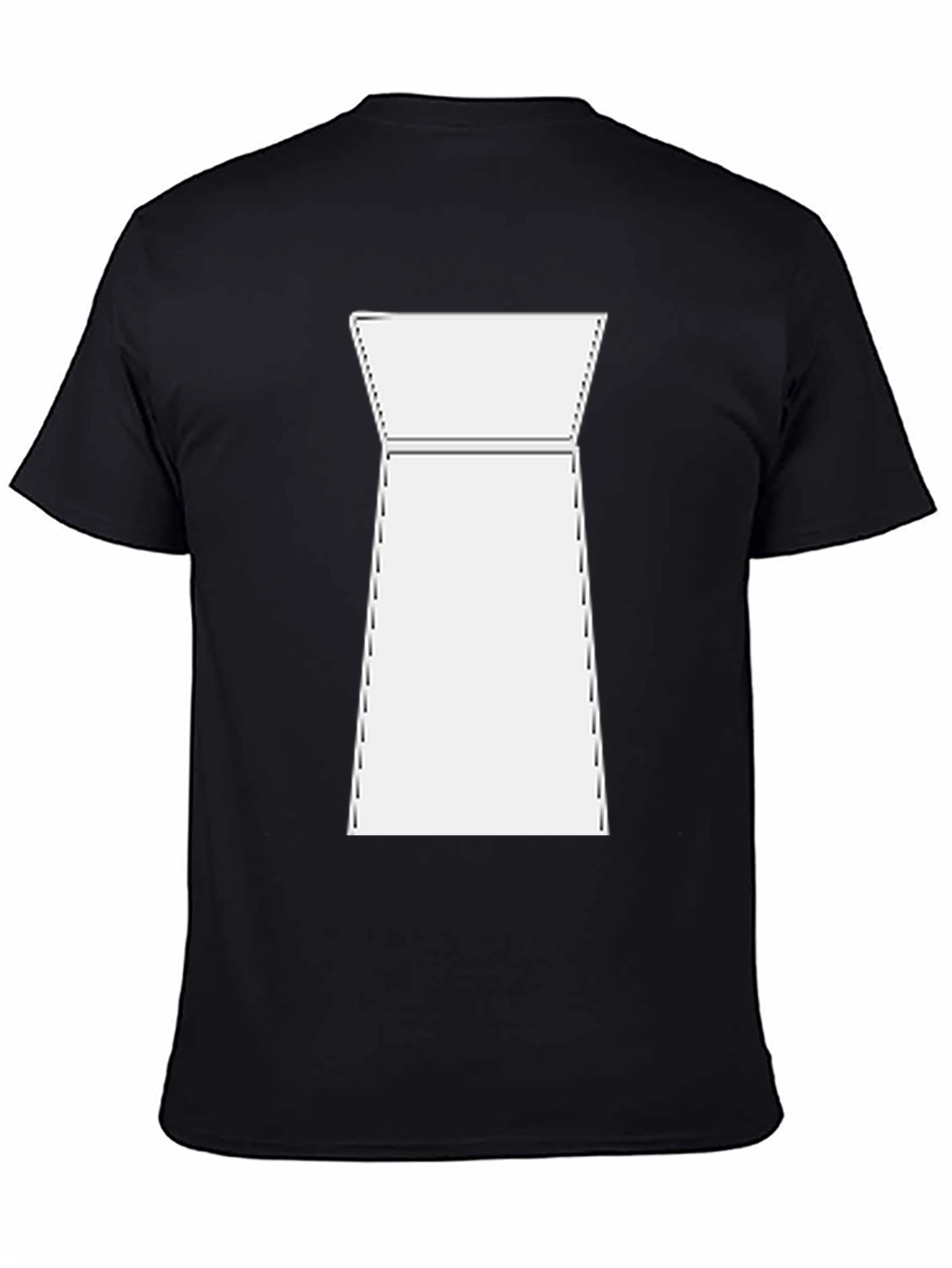 Camiseta Negra Estampada Diseño Abstracto Moderno
