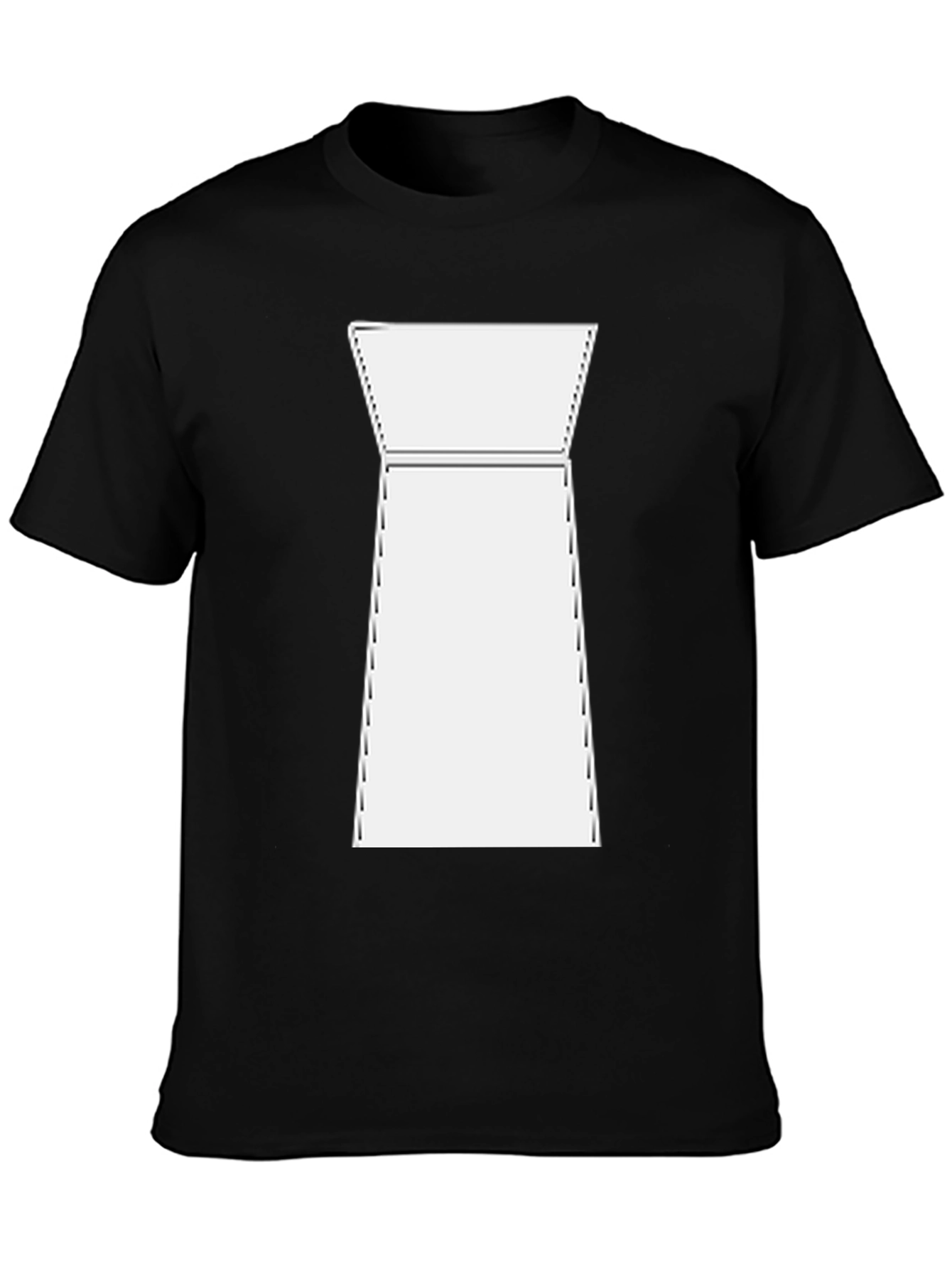 Camiseta Negra Estampada Diseño Abstracto Moderno