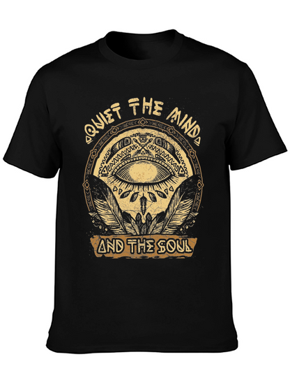 Camiseta Negra con Diseño Quiet The Mind