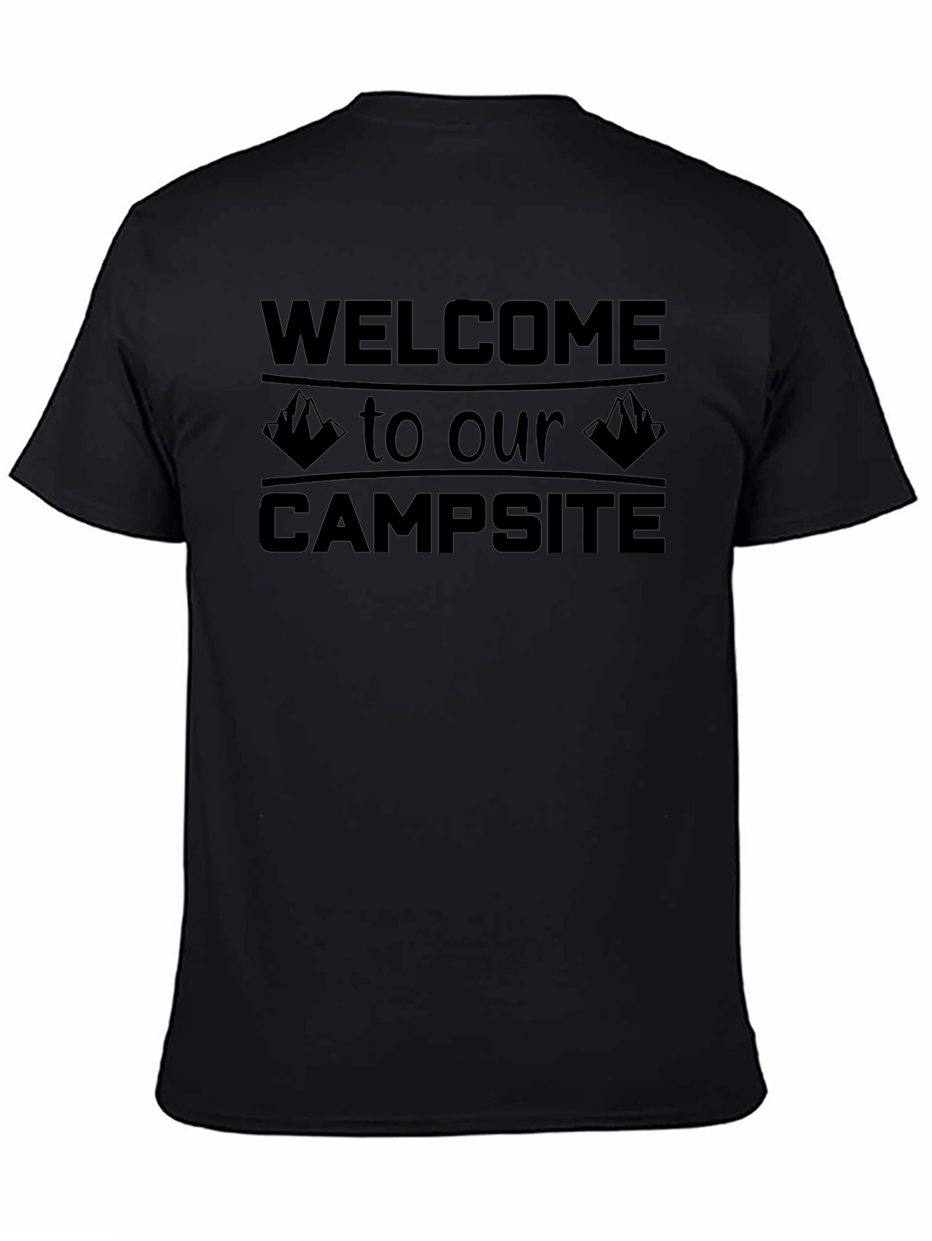 Camiseta Negra: Bienvenido a Nuestro Campamento