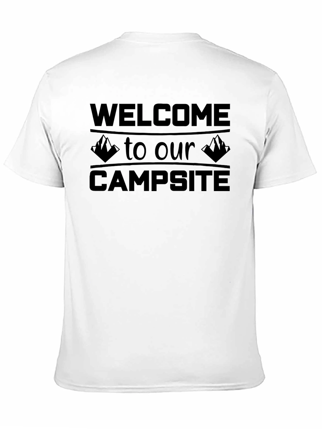 Camiseta Negra: Bienvenido a Nuestro Campamento