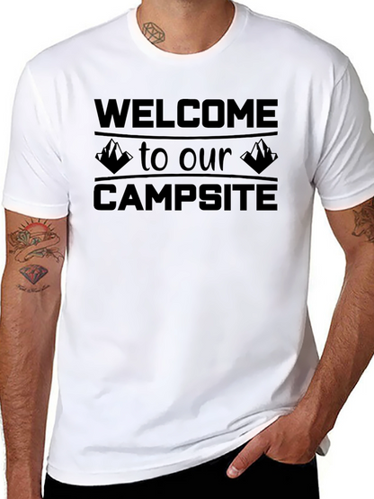 Camiseta Negra: Bienvenido a Nuestro Campamento