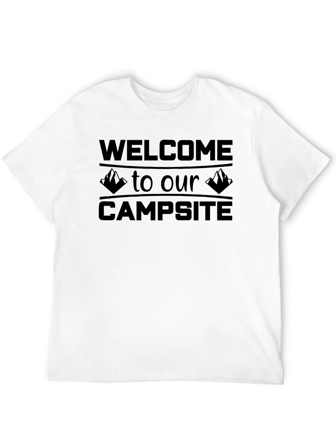 Camiseta Negra: Bienvenido a Nuestro Campamento