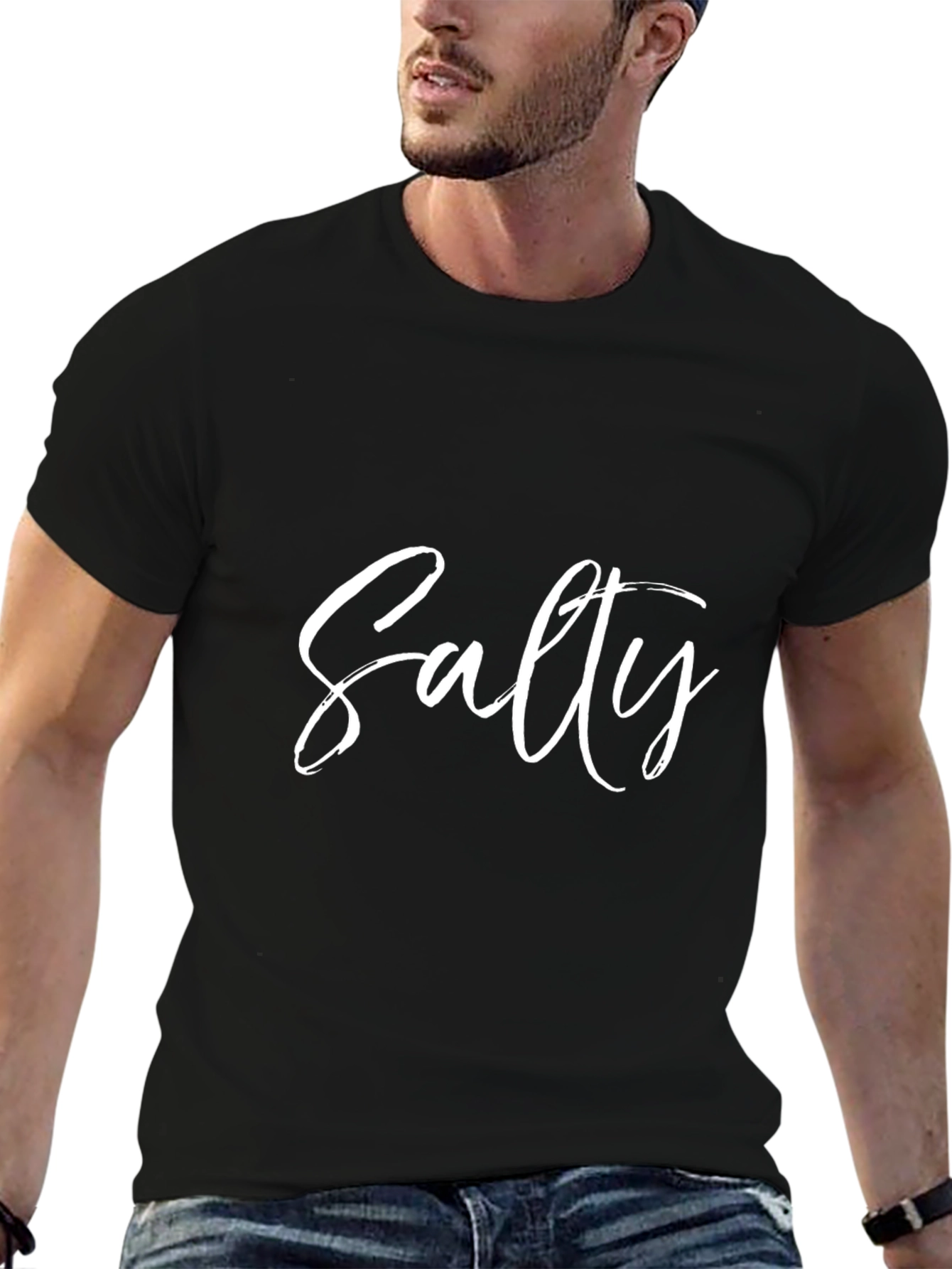 Camiseta Negra Salty para Hombre