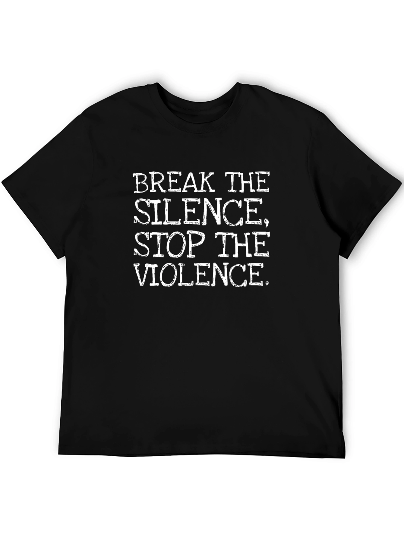 Camiseta Negra: Rompe el Silencio Detén la Violencia